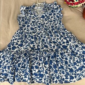 Caslon Blue and White Floral Kids Dress